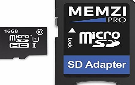 MEMZI PRO 16GB Class 10 90MB/s Micro SDHC Memory Card with SD Adapter for Polaroid Socialmatic, Waterproof, Compact or Zoom Bridge Digital Cameras and Camcorders