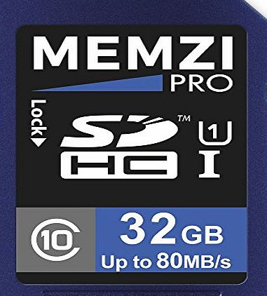 MEMZI PRO 32GB Class 10 80MB/s SDHC Memory Card for Canon PowerShot S or SX Series Digital Cameras