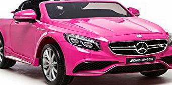 Mercedes-Benz 1234-Buy 2015 NewMercedes S63 AMG Kids Ride on Car with 12V twin motors   2 forward speeds   mp3 input   music volume control, available in colour Black, Pink, Red and White (Pink)
