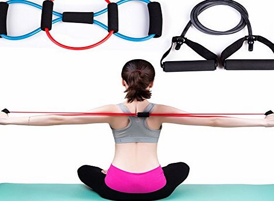 Micrael Home Exercise Resistance Tube Bands Fitness Resistance Band Chest Expander Set of 3