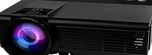 Mileagea Mini LED Projector 800*480 Hd 800 Lumens Multimedia Portable Home Theater Cinema Gaming Projector Black
