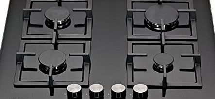 Millar  GH6040QB 60cm Built-in 4 Burner Gas on Glass Hob / Cooker / Cooktop with FFD