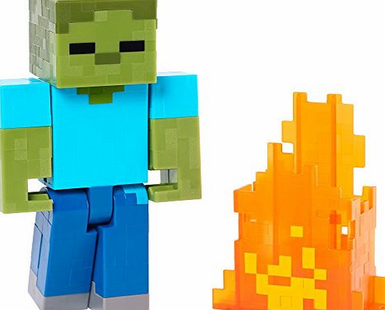 Minecraft Series 2 Zombie with Pop Out Flames Action Figure