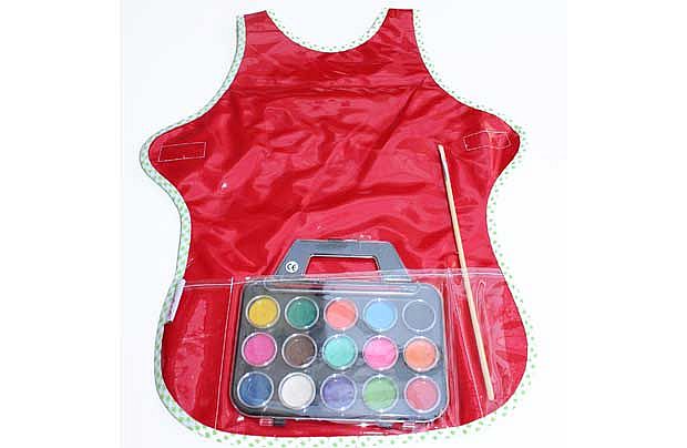 Minene Painting Apron Red