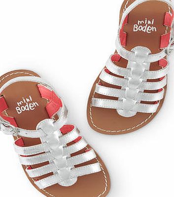 Mini Boden Gladiator Sandals, Silver 34525055