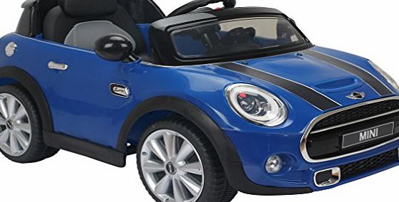 Mini Cooper Licensed Mini Cooper S 12v childs Ride on Car - Blue