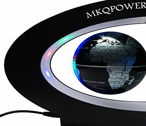MKQPOWER Levitation globe with LED,MKQPOWER Floating Globe with LED Light Rotating Magnetic Mysteriously Suspended in Air World Map as Desk Decoration,Great TeachersDay, Christmas gift
