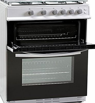 Montpellier MTG60LW 60cm Twin Cavity Gas Cooker in White