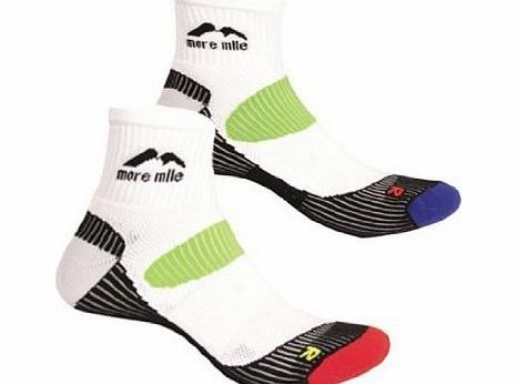 More Mile Adults TWO PAIR PACK More Mile cushioned LONDON running sock