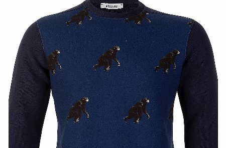Moschino Monkey Print Sweatshirt Navy