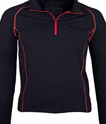 Mountain Warehouse Mens Breeze Long Sleeve Breathable Cycling Top for Sports Running Jersey Jogging Gym Charcoal Small