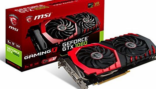 MSI NVIDIA GeForce GTX 1060 GAMING X 3 GB GDDR5 Memory PCI Express 3 Zero Froze Cooling Graphics Card