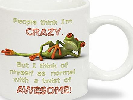 Mugs n Kisses BRAND NEW ``People Think Im Crazy`` Funny Novelty Office Coffee Mug - Exclusive to the MugsnKisses Collection