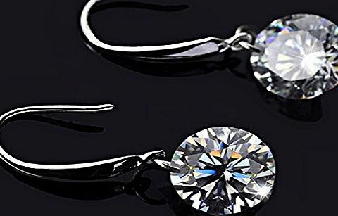 Museya Fashion Women 9mm Diamond Crystal Earrings Ear Pendants - One Pair