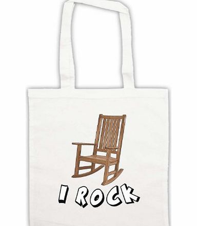 I Rock Rocking Chair Tote Bag, White
