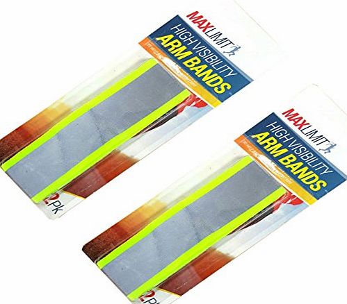 My Planet Four Washable High Visiblity Reflective Arm Bands For Road Running / Jogging / Cycling / Hiking / Dog Walking amp; More