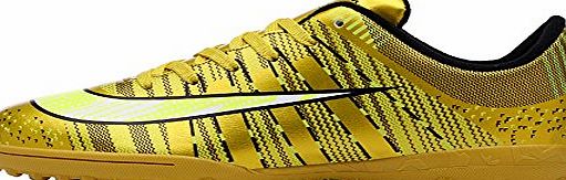 MYMNYS Boys Athletic Light Weight Lace Up Indoor Sport Cleats Football Shoes (Little Kid/Big Kid) (13 UK Kids, Gold)