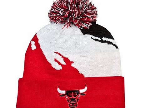 n/a Chicago Bulls Paintbrush Bobble Knit Hat Black