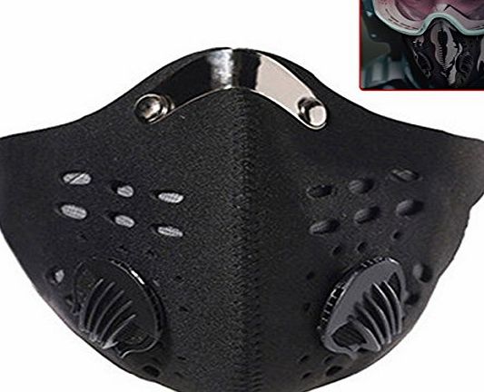 Natuce Outdoor Sports Motorcycle Bicycle Cycling Ski Half Face Mask Wind /Dust/ Cold-Proof Face Mask with Filter - Black