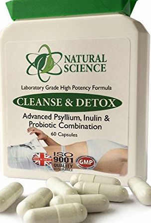 Natural Science Colon CLEANSE amp; DETOX with PROBIOTIC Friendly Bacteria. Healthy Digestive System, reduce bloating and inflammation with herbal cleanse, for flatter stomach amp; increased energy. Made in UK