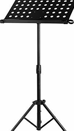 Neewer Orchestra Sheet Music Stand with Heavy-Duty Iron Tubing, Microphone Holder Clamps, Detachable Bookplate and Folding Tripod Base, 23-43``/58-108cm Height Adjustable, Black