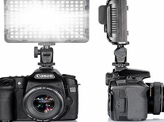 Neewer Photo Studio 176 LED Ultra Bright Dimmable On Camera Video Light for Canon,Nikon,Pentax,Panasonic,Sony,Samsung,Olympus and Other Digital SLR Cameras (PT-176S)