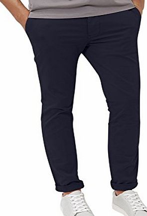 New Look 915 MENS DESIGNER NEW LOOK STRETCH SLIM FIT JEANS SKINNY CHINOS GREY WASH CHINO PANTS[Navy ,W34 x L32]
