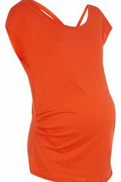 Maternity Orange Strappy Back T-Shirt 3232420
