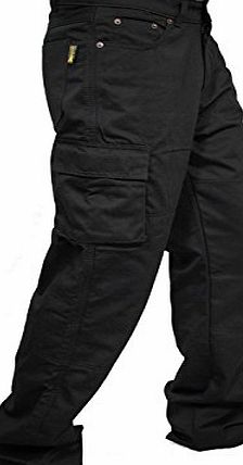 newfacelook Mens Denim Protective Motorcycle Motorbike Work Trouser Jeans Cargo with Aramid Protection Lining