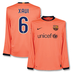 Nike 09-10 Barcelona Away L/S Shirt   Xavi 6