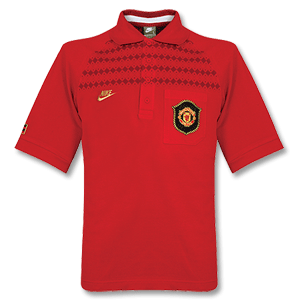 Nike 2007 Man Utd Retro Polo Shirt - red