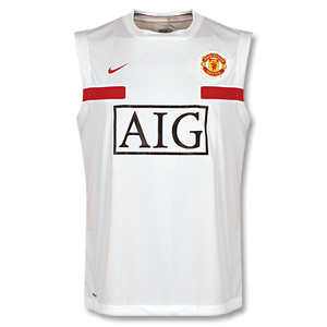 Nike 2009 Man Utd Sleeveless Training Shirt - White