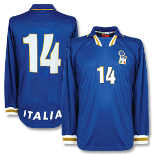 Nike 96-98 Italy Home L/S Shirt   No. 14 - No Swoosh