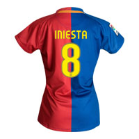 Nike Barcelona Home Shirt 2008/09 with Iniesta 8