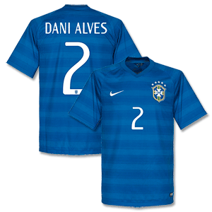 Nike Brazil Away Dani Alves Shirt 2014 2015