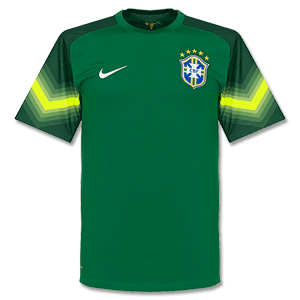 Nike Brazil Green GK Shirt 2014 2015