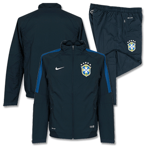 Nike Brazil Navy Squad Sideline Woven Warm Up Suit