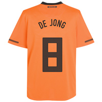 Nike Holland Home Shirt 2010/12 with De Jong 8