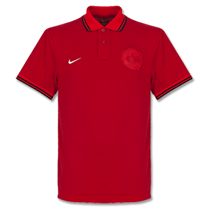 Nike Man Utd Red Authentic GS Polo Shirt 2013 2014
