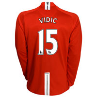 Nike Manchester United Home Shirt 2007/09 with Vidic
