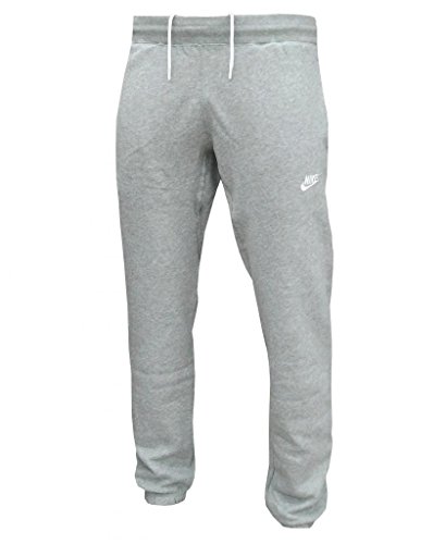 Nike Mens Fleece Training Joggers Jogging Pants Tracksuit Bottoms grey / white embroidered logo X-Large