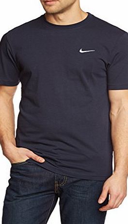 Nike Mens T-Shirt Embrd Swoosh blue Dark Obsidian/dk Grey Heather/White Size:XL