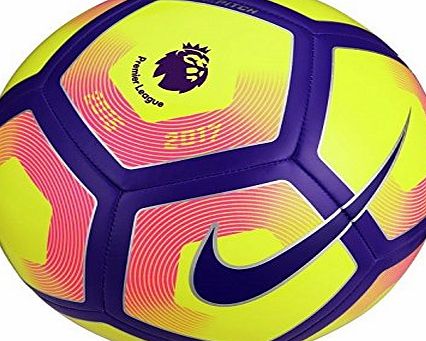 Nike Pitch Premier League Football 2017 Size 5 Yellow/Purple