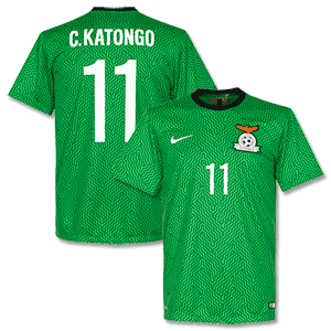 Zambia Home Katongo Shirt 2014 2015