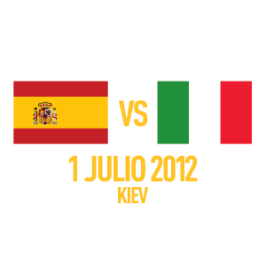 None Spain vs Italy Flag 1 Julio 2012 Kiev Flex