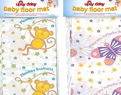 Not specified BUTTERFLY BABY FLOOR MAT FEEDING MAT - KIDS EASY CLEAN CHILDREN PAINT FOOD PLASTIC