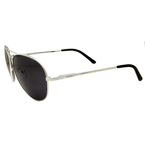 Nueu Mens Nueu 708 Aviator Sunglasses Silver Frame /