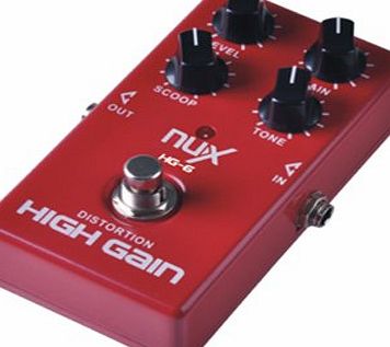 Nux HG-6 High Gain Distortion Guitar Effects Pedal