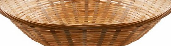O Set Of 8 Vintage Oval Natural Bamboo Wicker Bread Basket Storage Hamper Display Trays