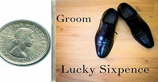 Oaktree Gifts Lucky Wedding Sixpence Coin for the Groom amp; Traditional idea for The Grooms Shoe Fun Husband to be Day Good Luck Keepsake Gift for Fiance, Son, Brother, Friend